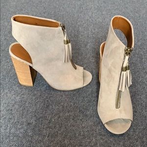 Suede Tassel Booties